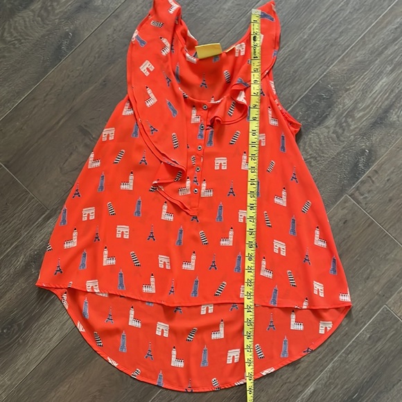 Maeve Anthropologie Aurelie Landmarks sleeveless Blouse - Picture 4 of 6